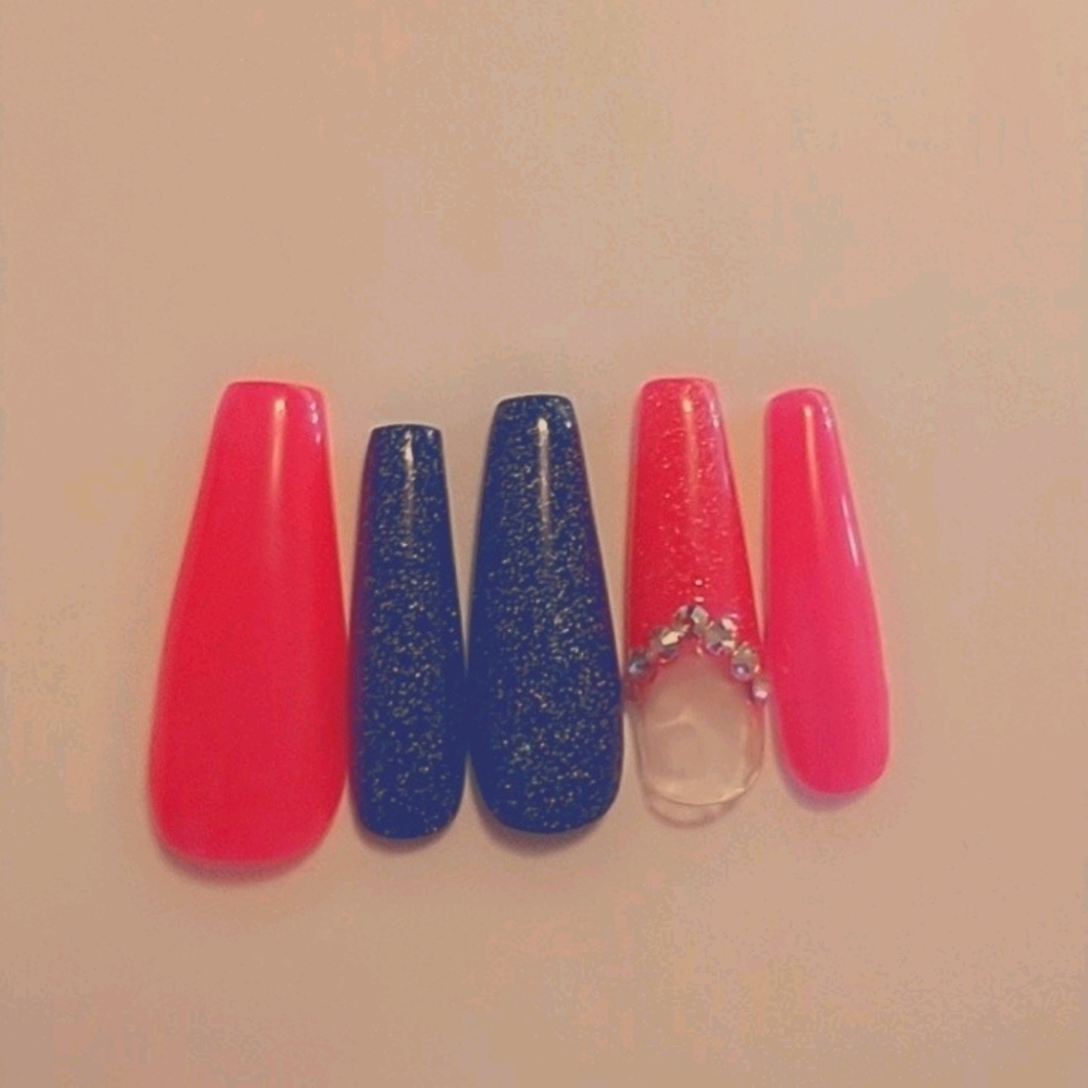 Press on nails long coffin gel nails